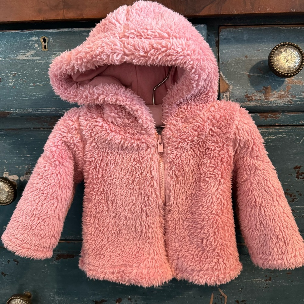 Carter’s Baby Girl Sherpa Hooded Jacket Pink 3-6M